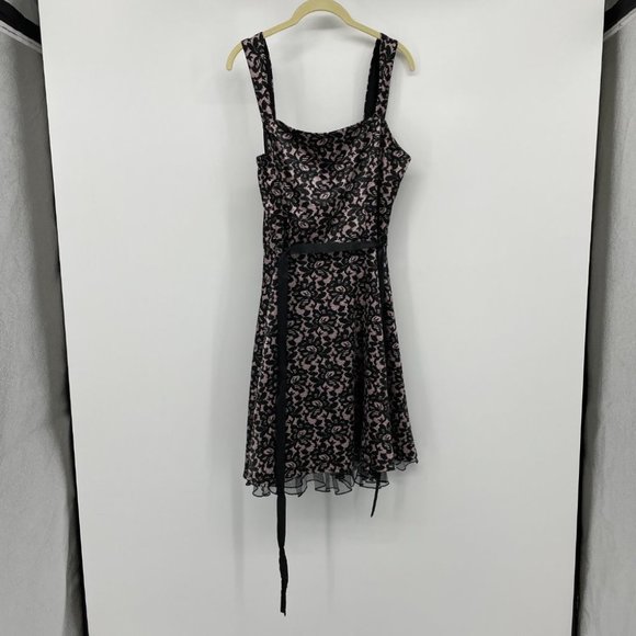 Ruby Rox Y2K Goth Punk black pink lace satin dress - Picture 13 of 14